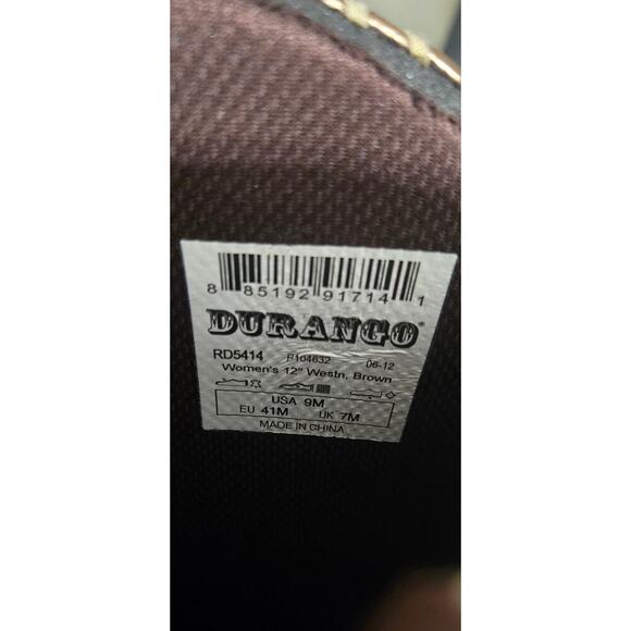 Durango Crush Brown Ladies Pull On Westin Leather Boots Size US 9M - Picture 5 of 11